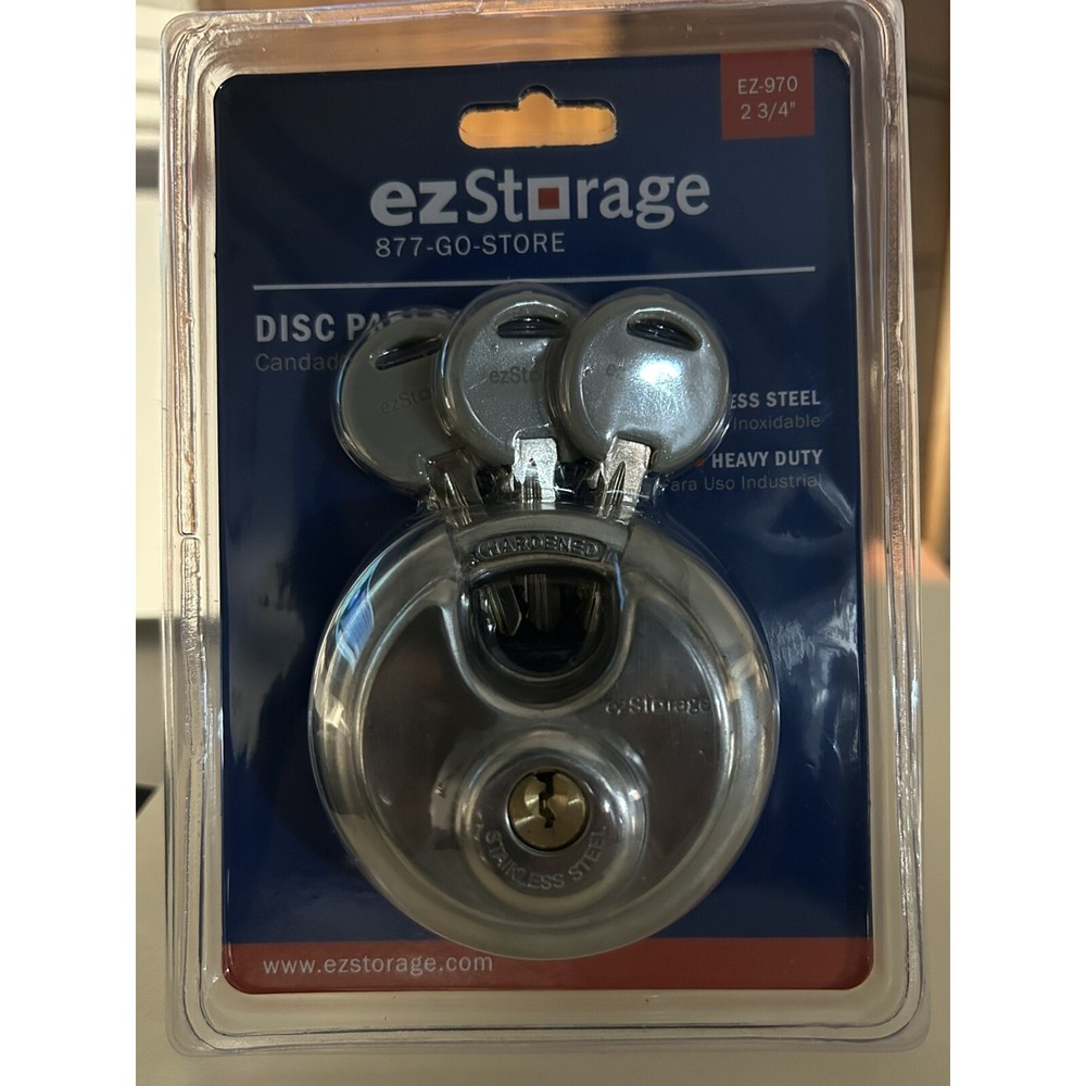 2-3/4" Heavy Duty, Laminated Steel Disc Lock‎ W/3 Keys